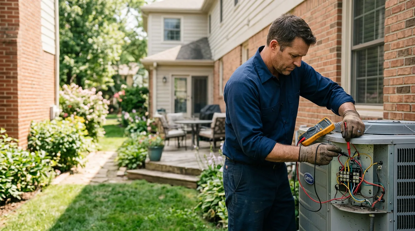 HVAC technician working near South Grafton, MA